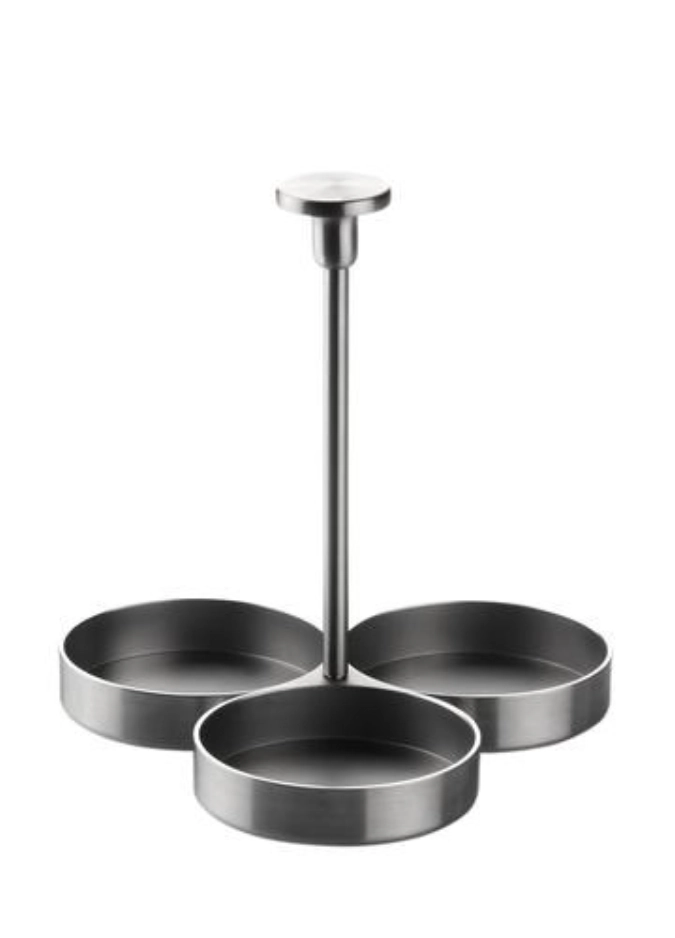 MÉNAGE-À-TROIS, Edelstahl D16.5cm, H18cm.