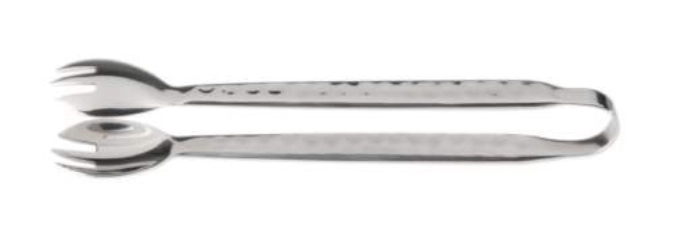 Pralinen-/Eiswürfelzange, Edelstahl, gehämmert, L19cm