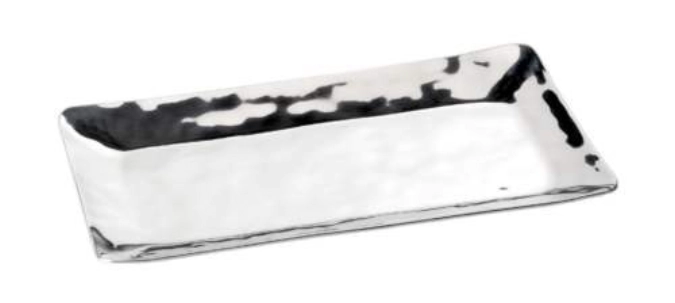 Porte-cuillères, acier inoxydable, martelé, 18x10cm