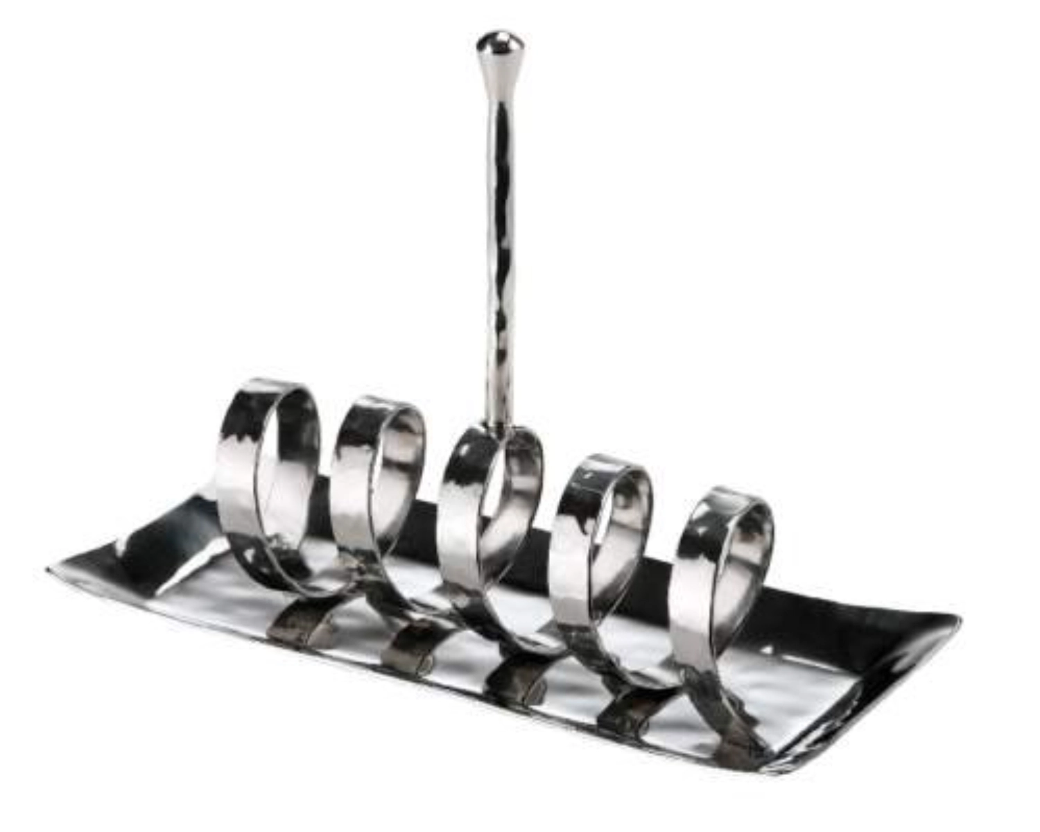 Porte-toasts, acier inoxydable, martelé, 20x8.5cm, H15cm