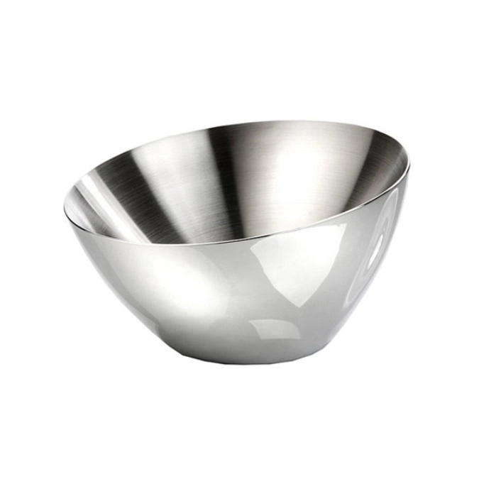 SHINE bol, acier inoxydable, satiné, D19.7cm, H8.5/11cm, 0.9