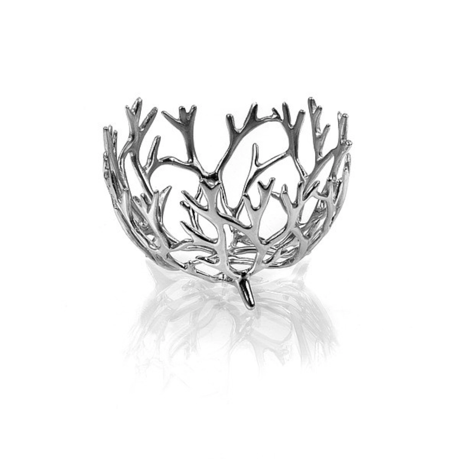 Lot de 2 REEF bol/panier rond, alliage d'étain, D8cm, H5cm