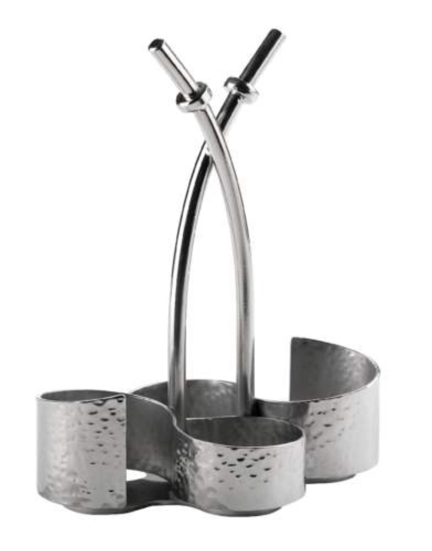 Service de table, inox, martelé, 16x11.5cm, H21cm