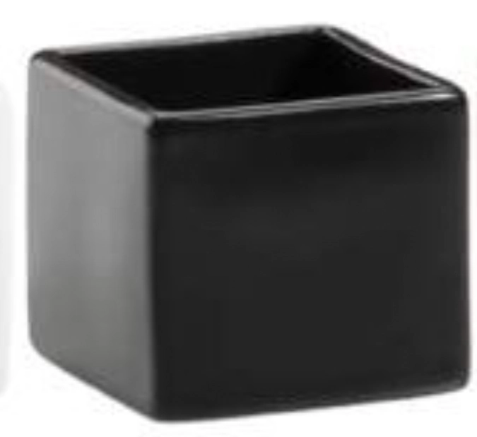 Set de 4 petits bols, porcelaine, noir, 4.9x4.9x4.5cm, 0.05L