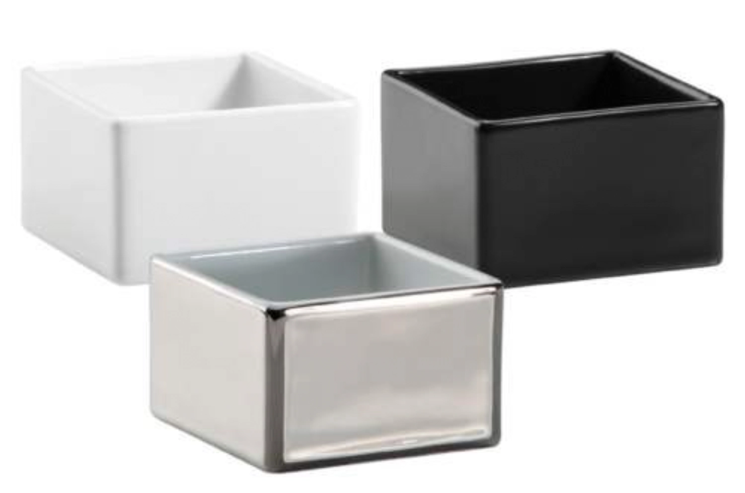 Set de 4 coupelles, porcelaine, blanc, 7x7x4.5cm, 0.13L