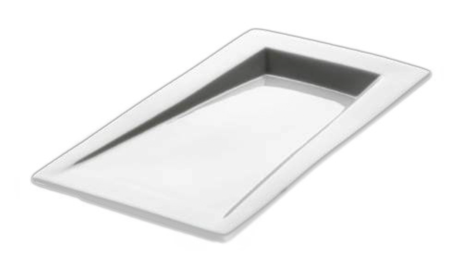 12er Set MODUL Teller längs, Porzellan, weiss, 22x11cm