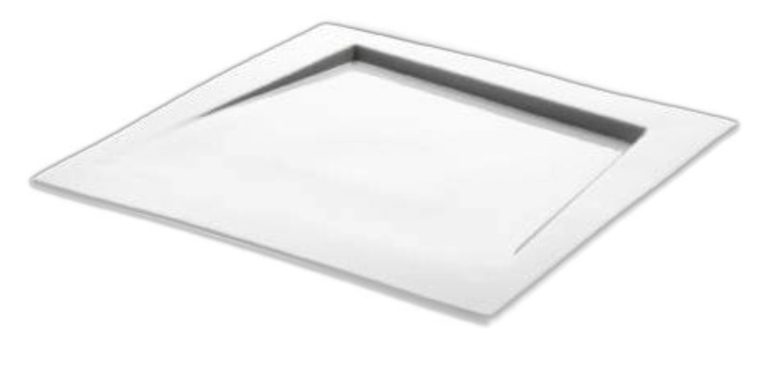 6er Set MODUL Teller, Porzellan, weiss, 22x22cm