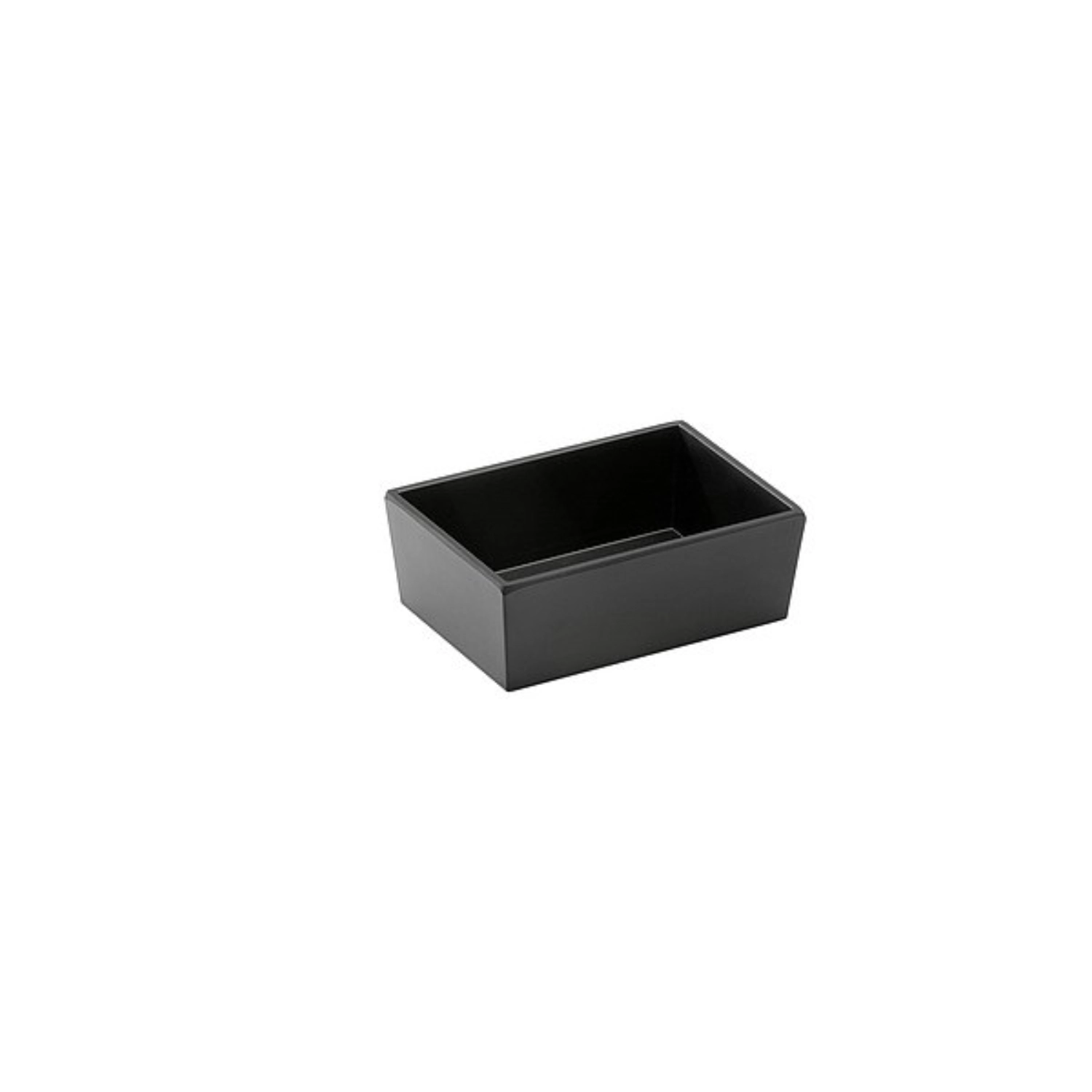 4er Set Schale/Box, Melamin, schwarz matt, 12.8x9x4.5cm