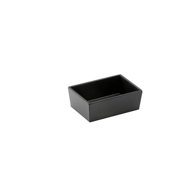 4er Set Schale/Box, Melamin, schwarz matt, 12.8x9x4.5cm