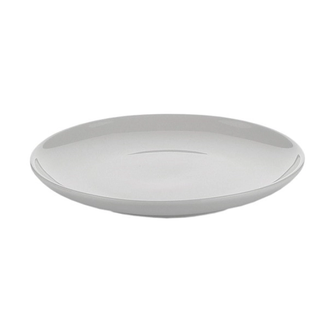 4er Set Teller flach, Porzellan, weiss, D17cm