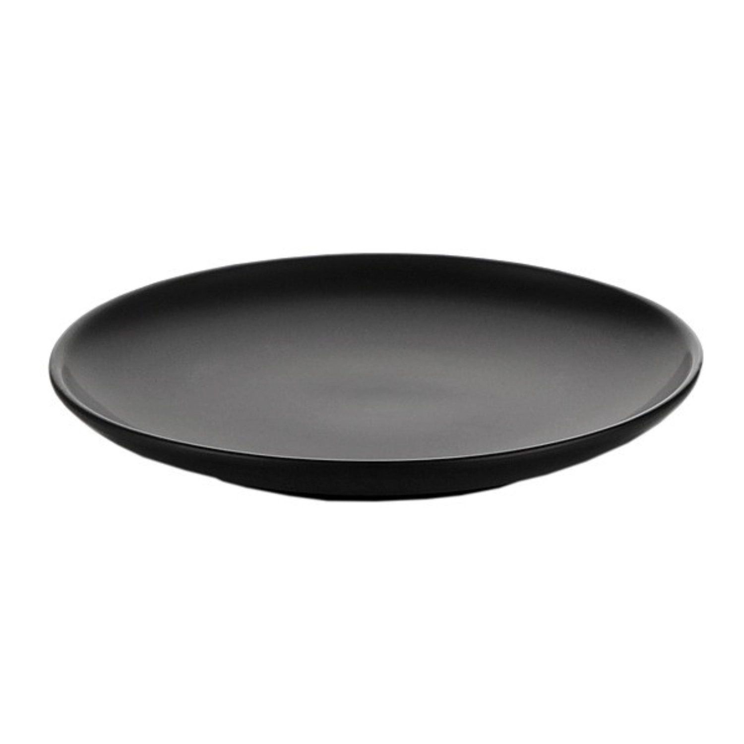 4er Set Teller flach, Porzellan, schwarz matt, D17cm