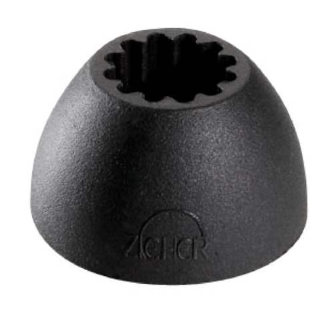 6er Set Reagenzglashalter, Silikon, schwarz, D4,6cm, H2.7cm