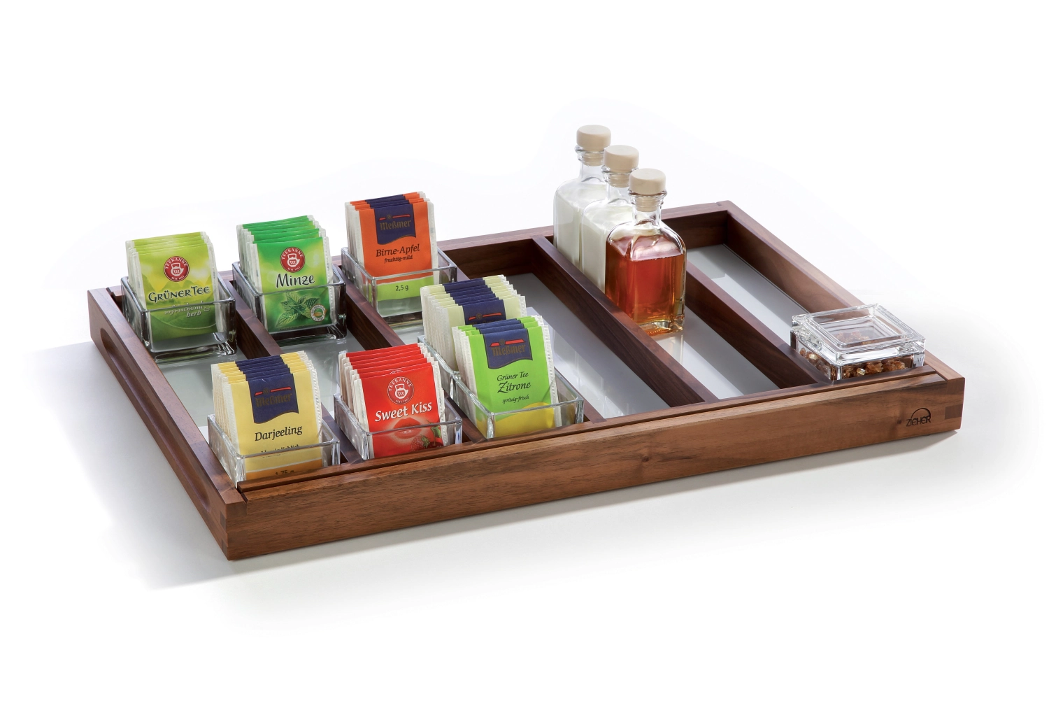 Serviertablett Holz, 53x37x4cm, walnuss