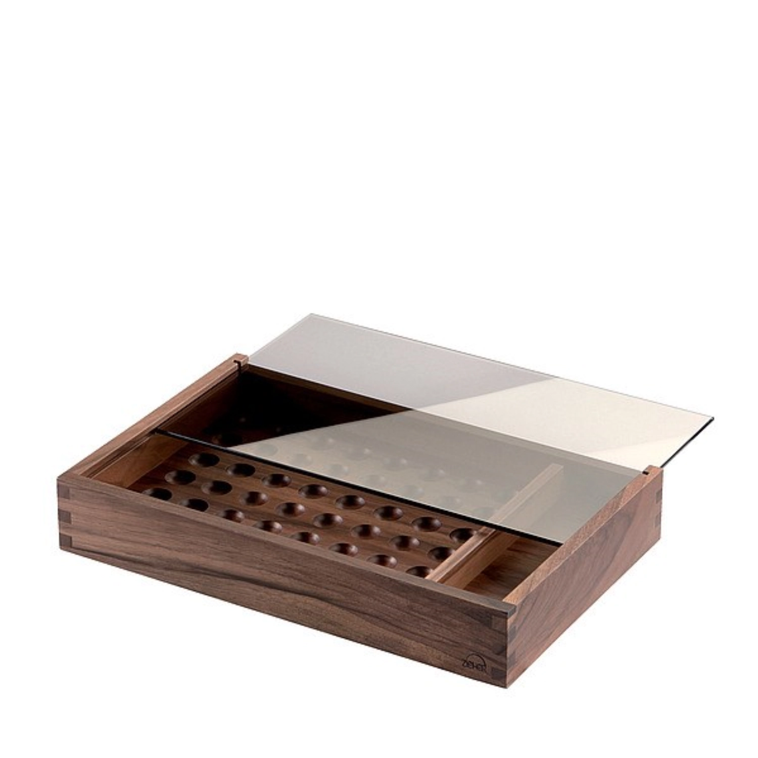 SOLID Pralinen-Präsentationsbox, Walnussholz 36.8x23.8x6cm