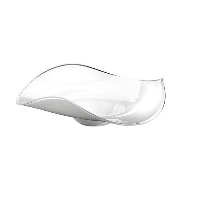 Glasschale gewellt,weiss, D50-52cm, H14cm