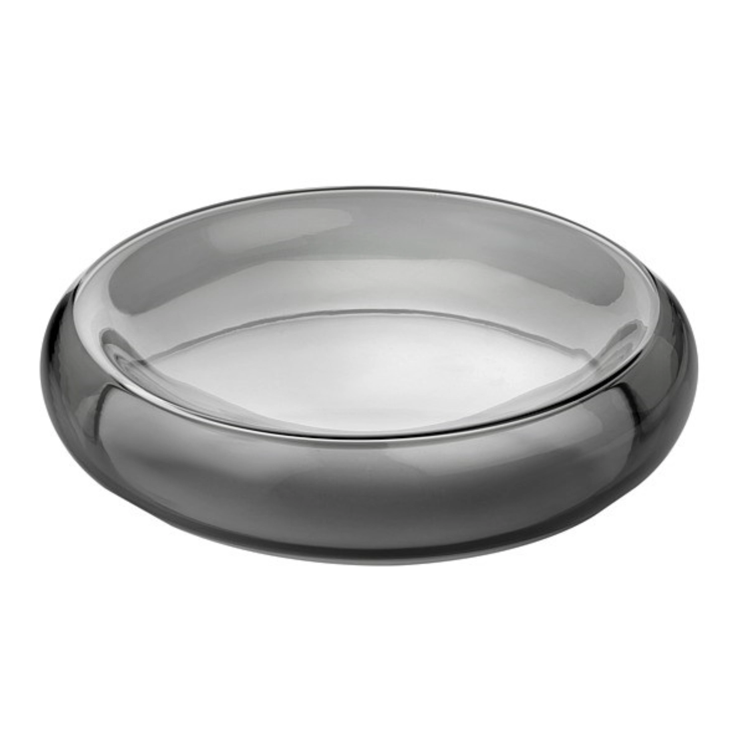 DUPLEX Glasschale, grau D35cm, H7.5cm