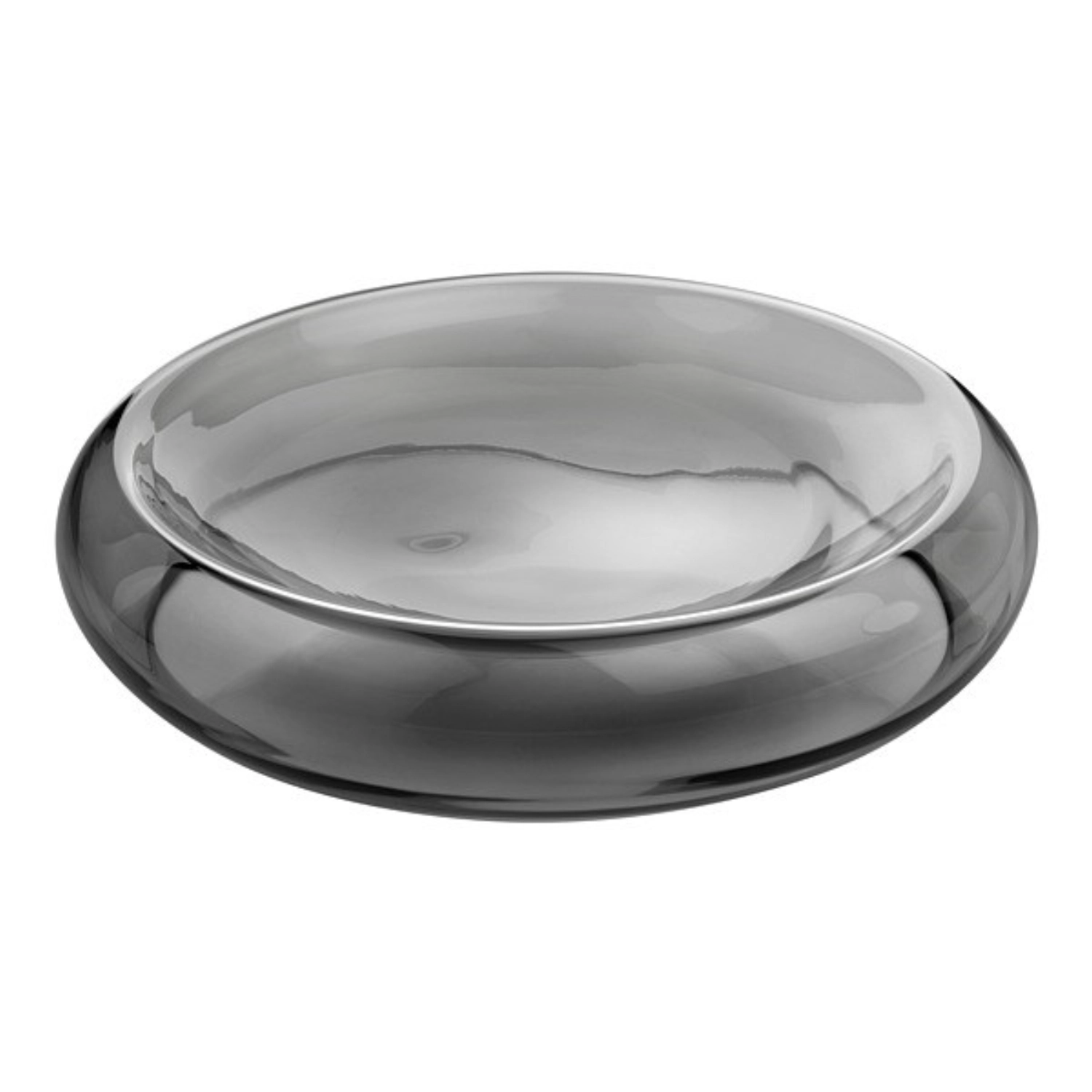 DUPLEX Glasschale, grau D46cm, H10cm
