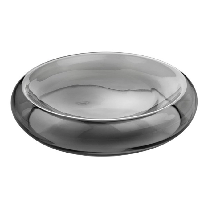 DUPLEX Glasschale, grau D46cm, H10cm