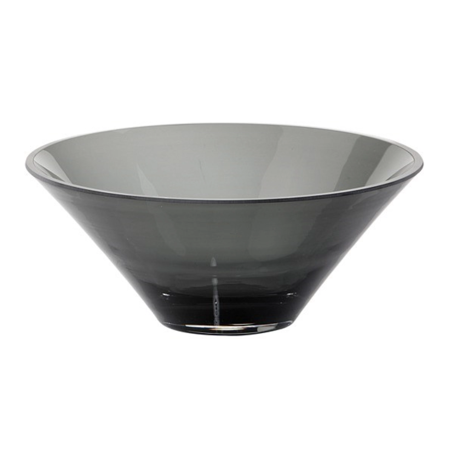 Coupe en verre, gris D23cm, H9.5cm, 1.5L