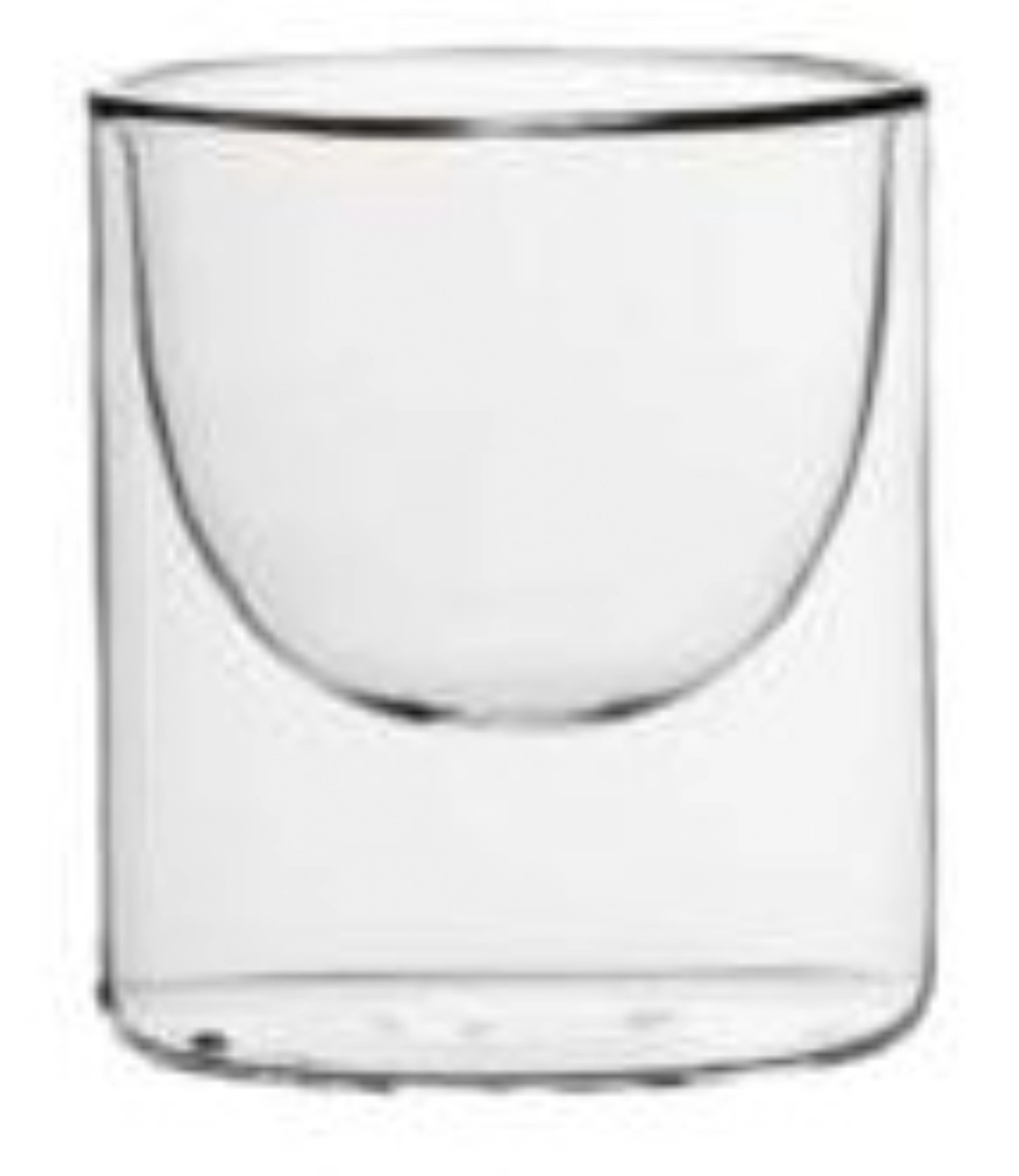 6er Set HALFMOON Glasschälchen, doppelw., D8cm H9cm, 0.17L