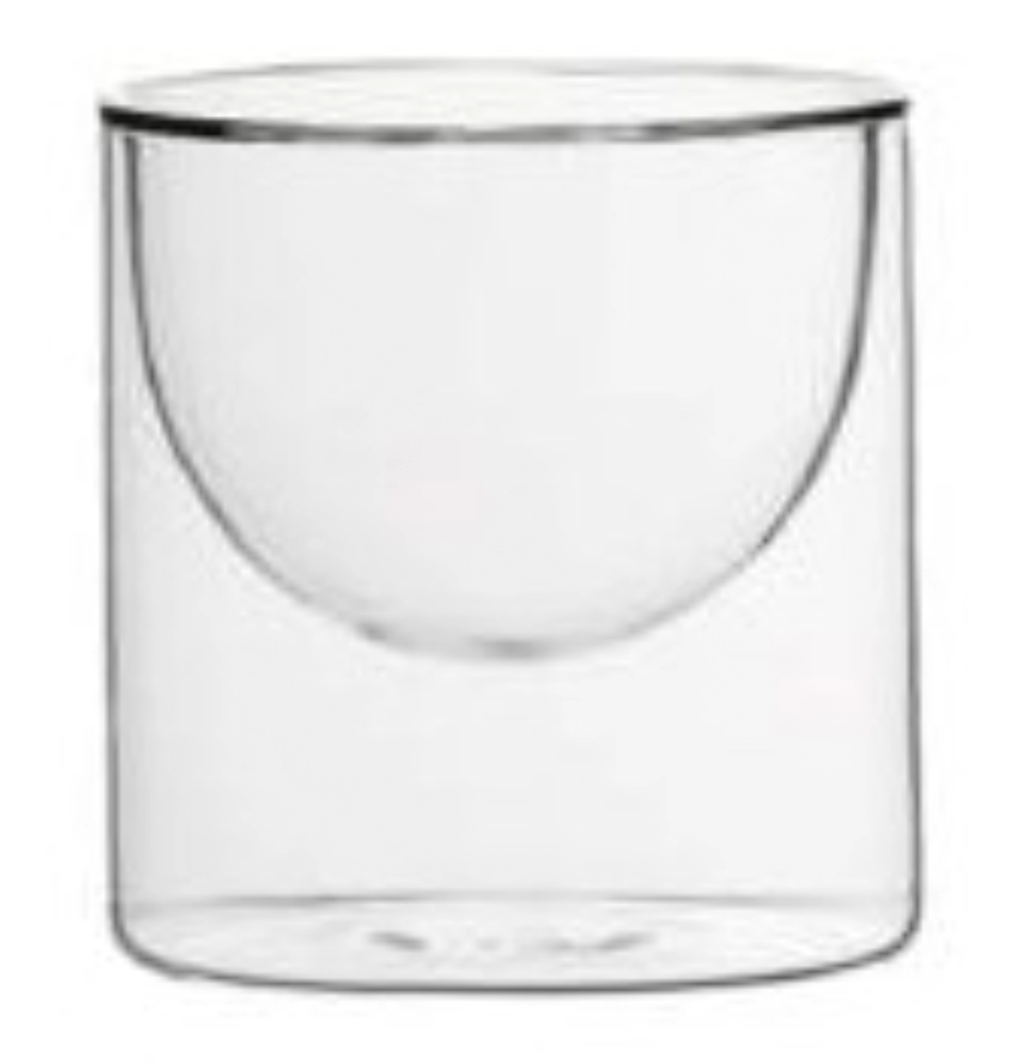 6er Set HALFMOON Glasschälchen, doppelw., D9cm H9.5cm, 0.21L