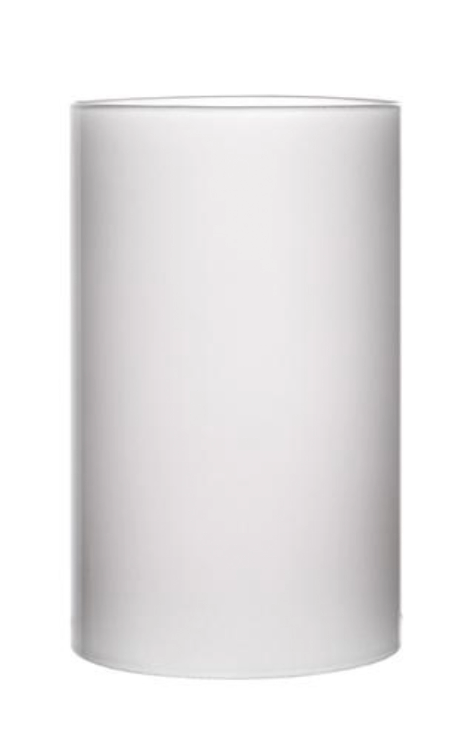 Lot de 6 photophores, verre borosilicaté, satiné, D9cm, H14.