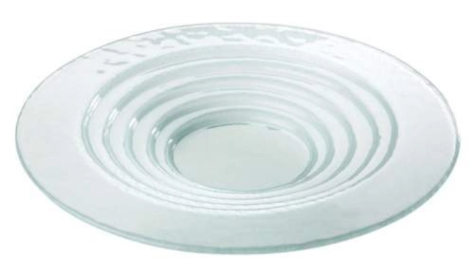 Glas-Buffetschale, satiniert, D46cm, H5.5cm