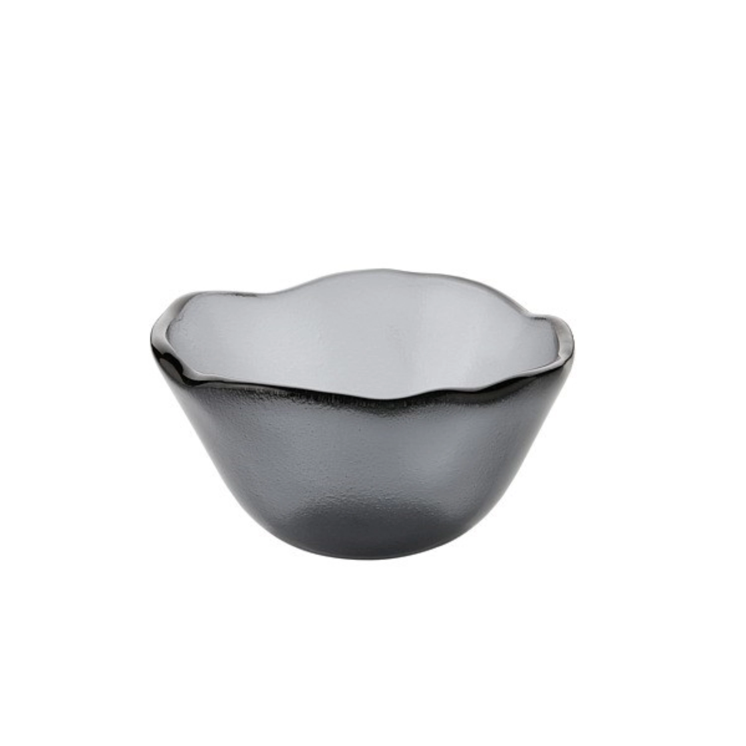 2er Set Glasschale, schwarzgrau, D13cm, H6.5cm, 0.3L