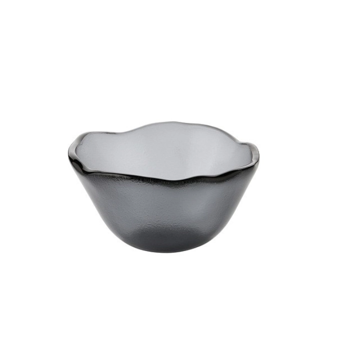 2er Set Glasschale, schwarzgrau, D13cm, H6.5cm, 0.3L