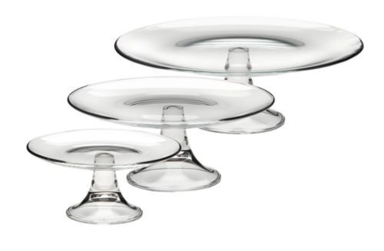 Support à pâtisseries/gâteaux, verre clair D28cm, H11.5cm