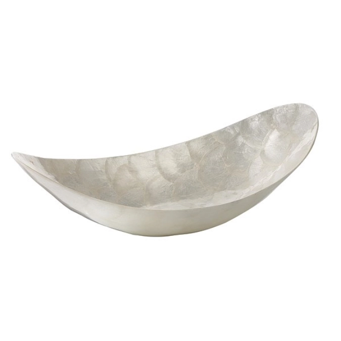 CAPIZ Muschel-Schale oval, elfenbeinfarben 46.5x24x13.5cm