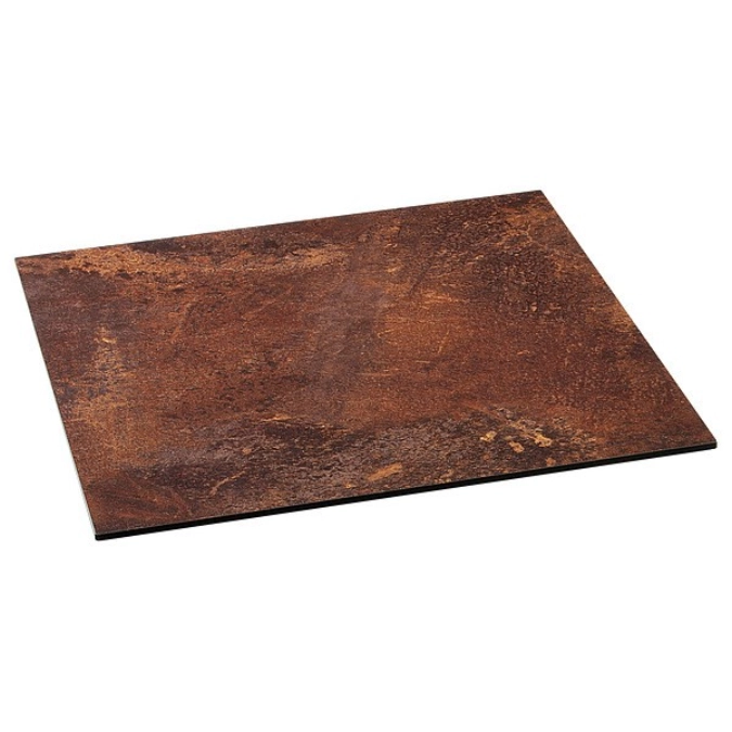 INDUSTRY 2.0 Plateau de buffet, aspect rouille, 50x50x0.8cm