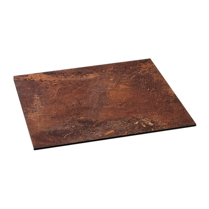 INDUSTRY 2.0 Plateau de buffet, aspect rouille, 34x34x0.8cm