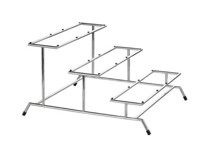 STABLO Buffet-Etagere, Edelstahl, poliert 46.5x54.5x30cm