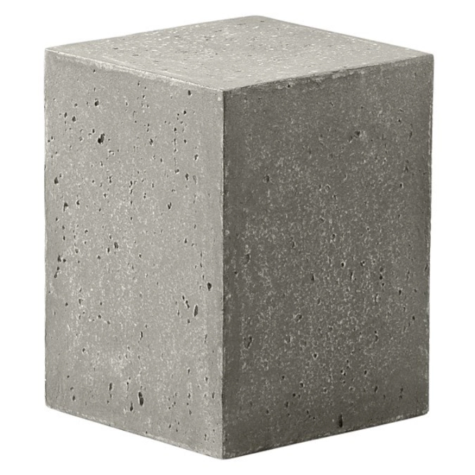 2er Set KONKRET! Buffetdisplay, hellgrau, 12x12cm, H16cm