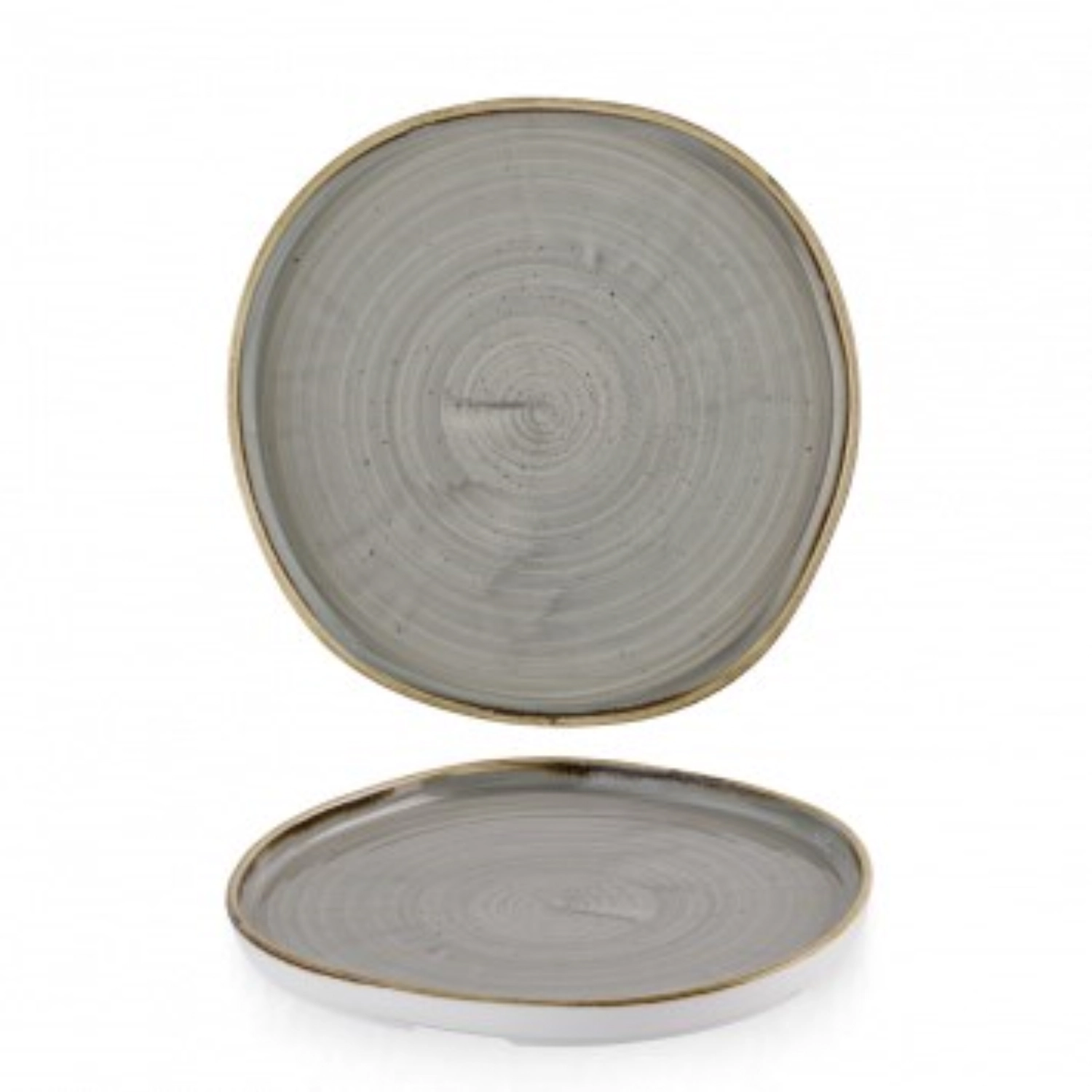 Stonecast Peppercorn Grey Assiette plate enveloppée bio