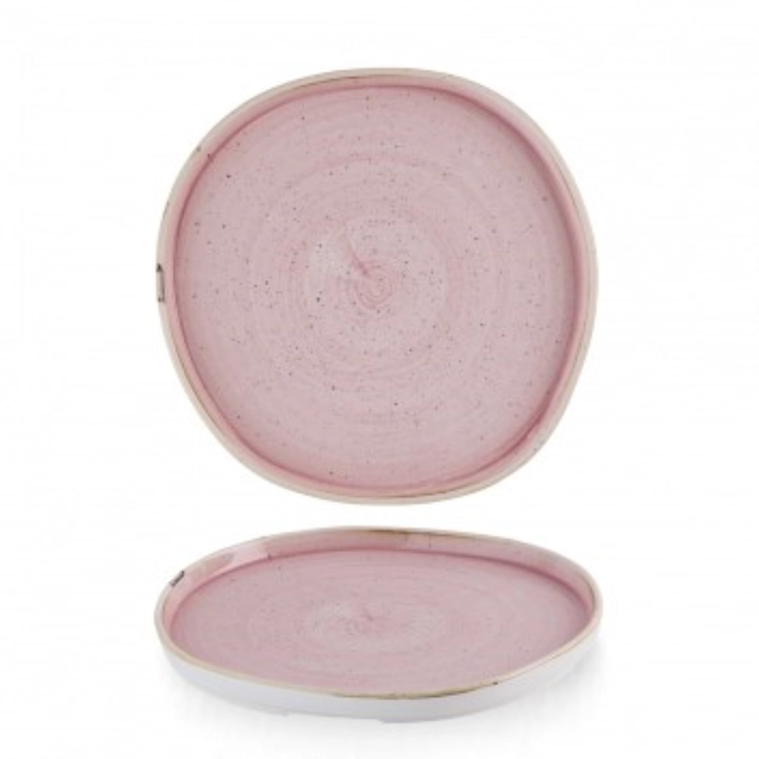Stonecast Petal Pink Assiette plate calandrée organique