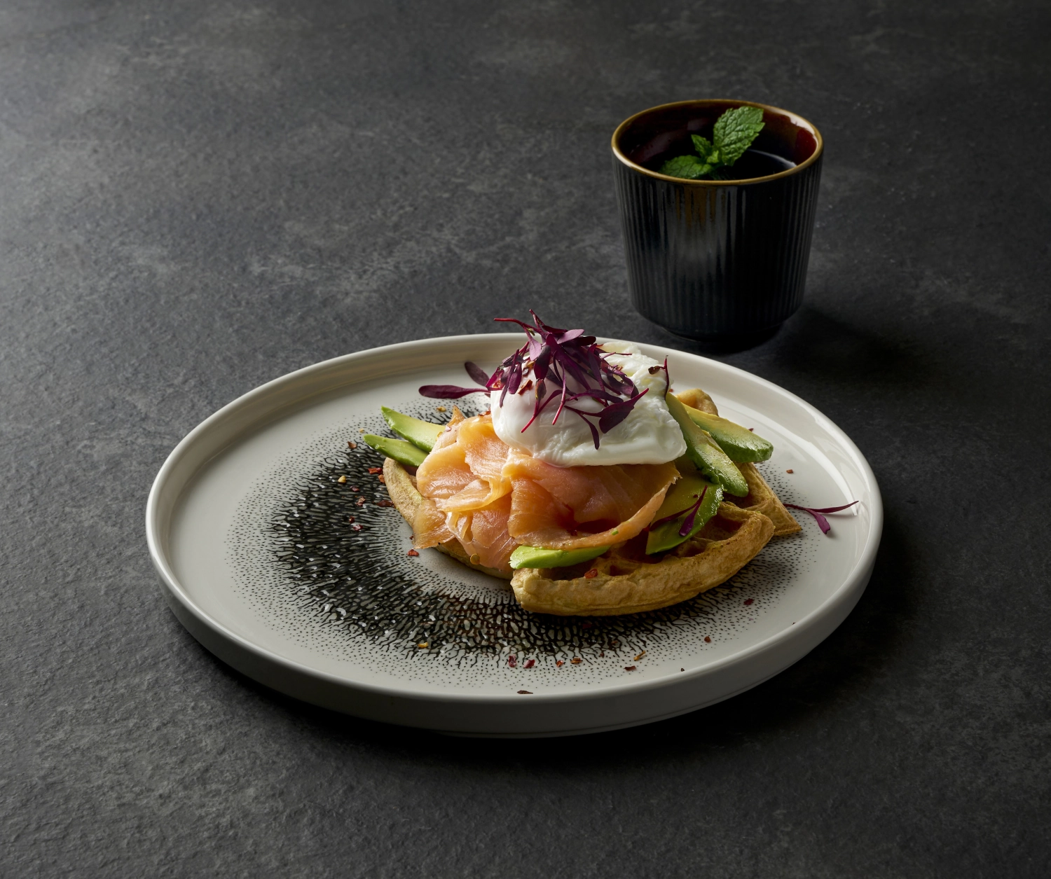 S.P. Fusion Quartz Black Coupe Assiette creuse