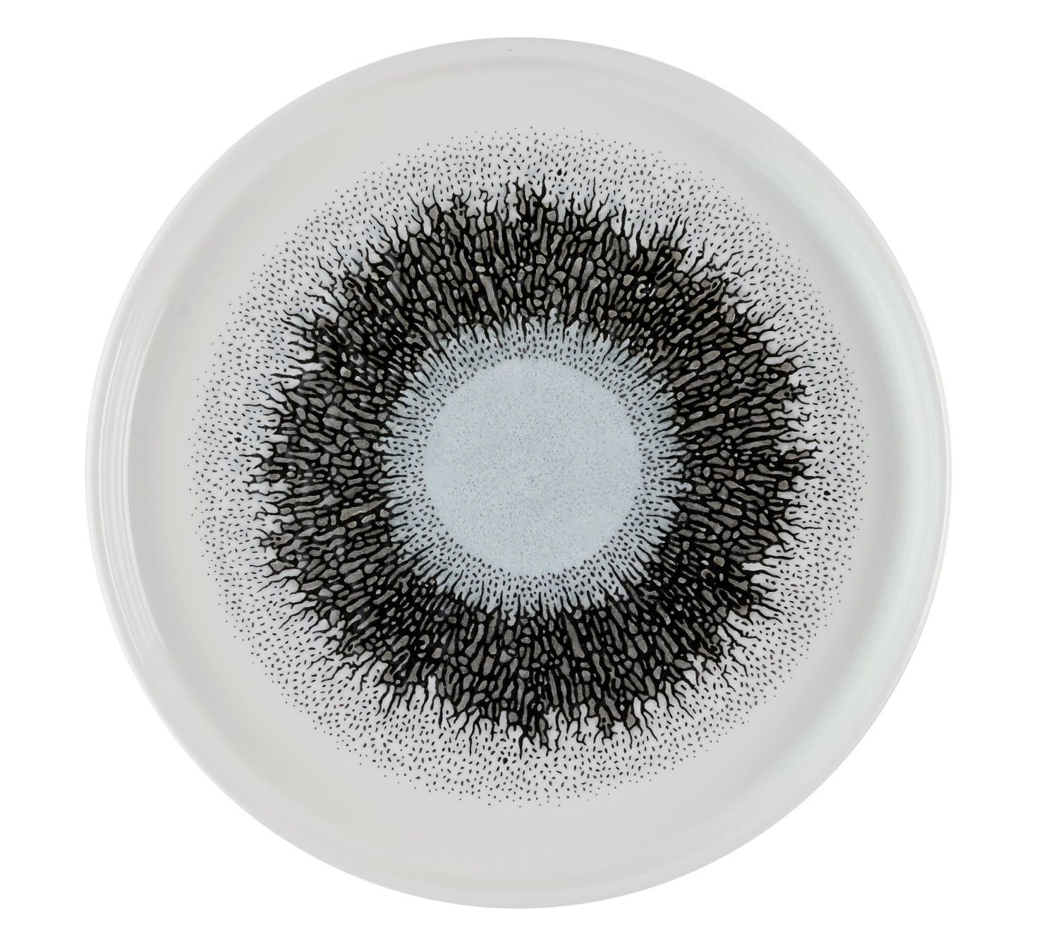 S.P. Fusion Quartz Black Assiette plate gaufrée