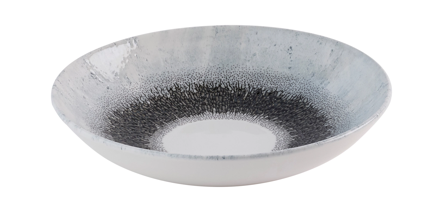 S.P. Fusion Quartz Black Assiette plate gaufrée