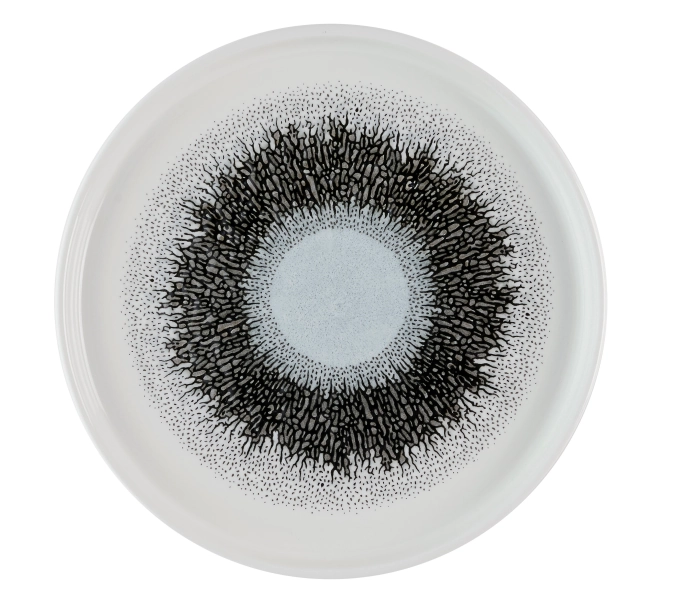 S.P. Fusion Quartz Black Assiette plate gaufrée