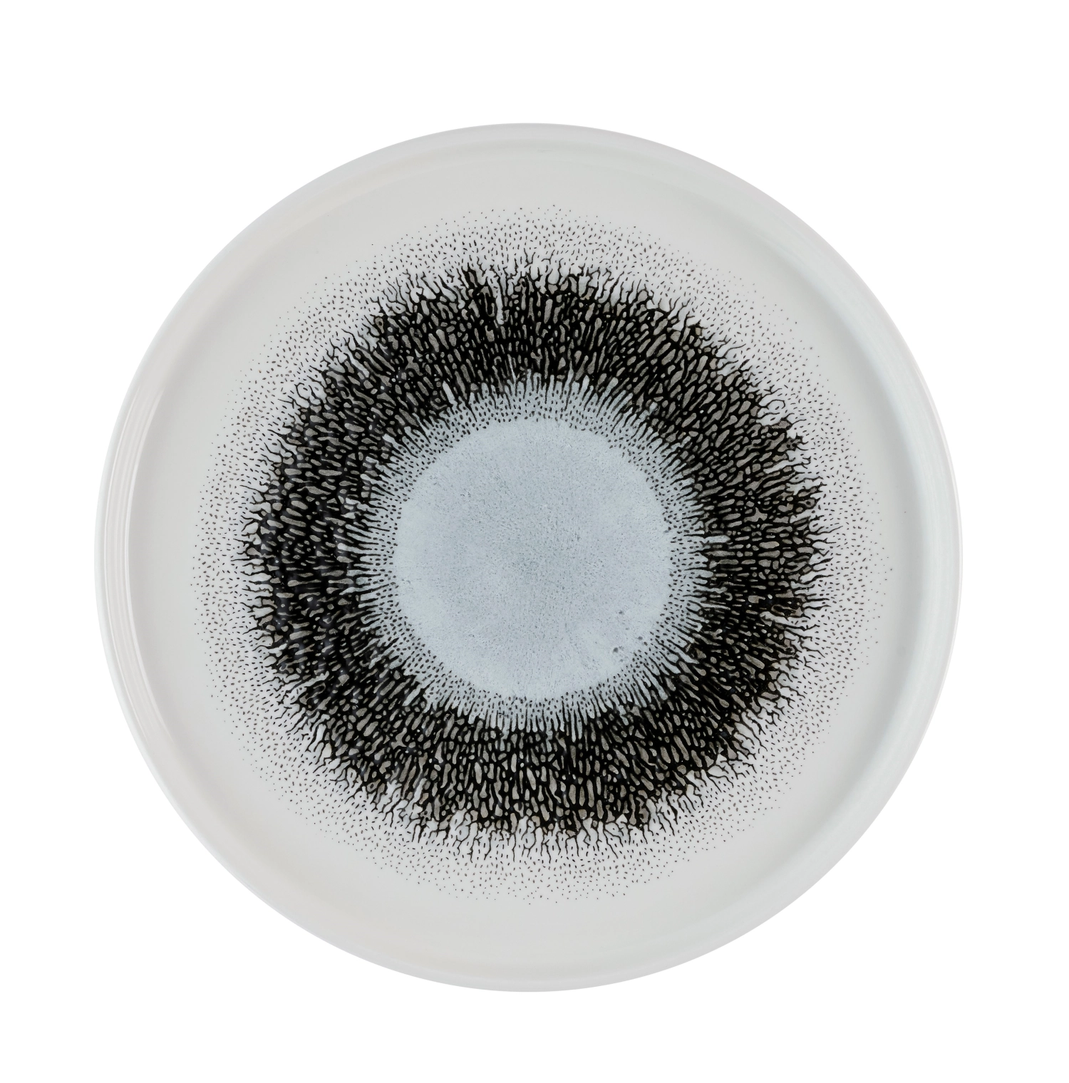 S.P. Fusion Quartz Black Assiette plate gaufrée
