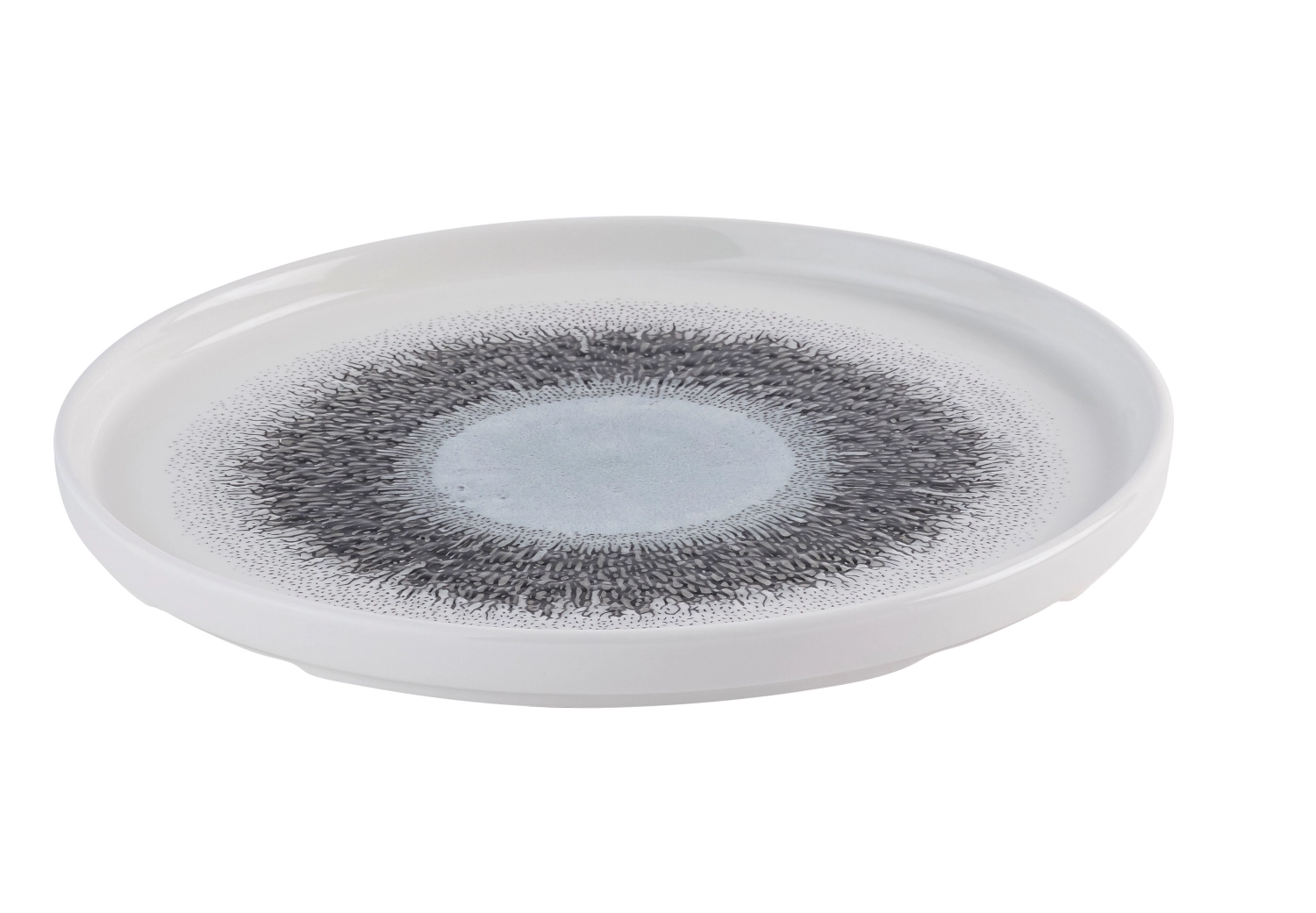 S.P. Fusion Quartz Black Assiette plate gaufrée