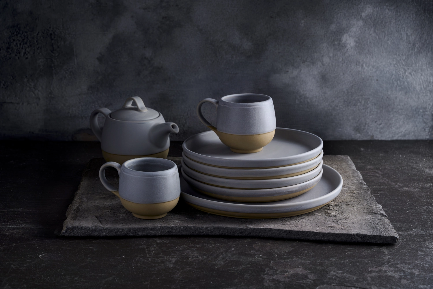 Emerge Seattle Grey Walled Assiette plate