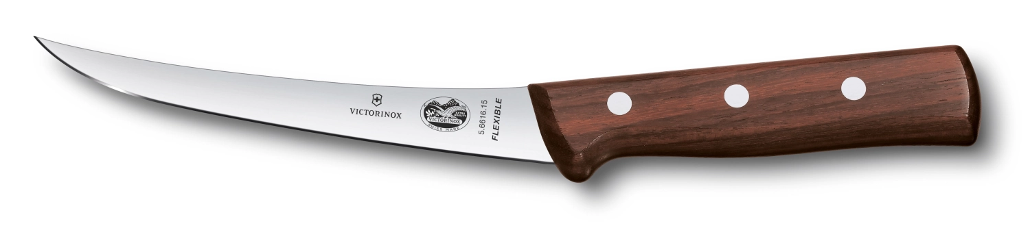 Wood, Couteau à désosser, 15 cm, coupe droite, érable