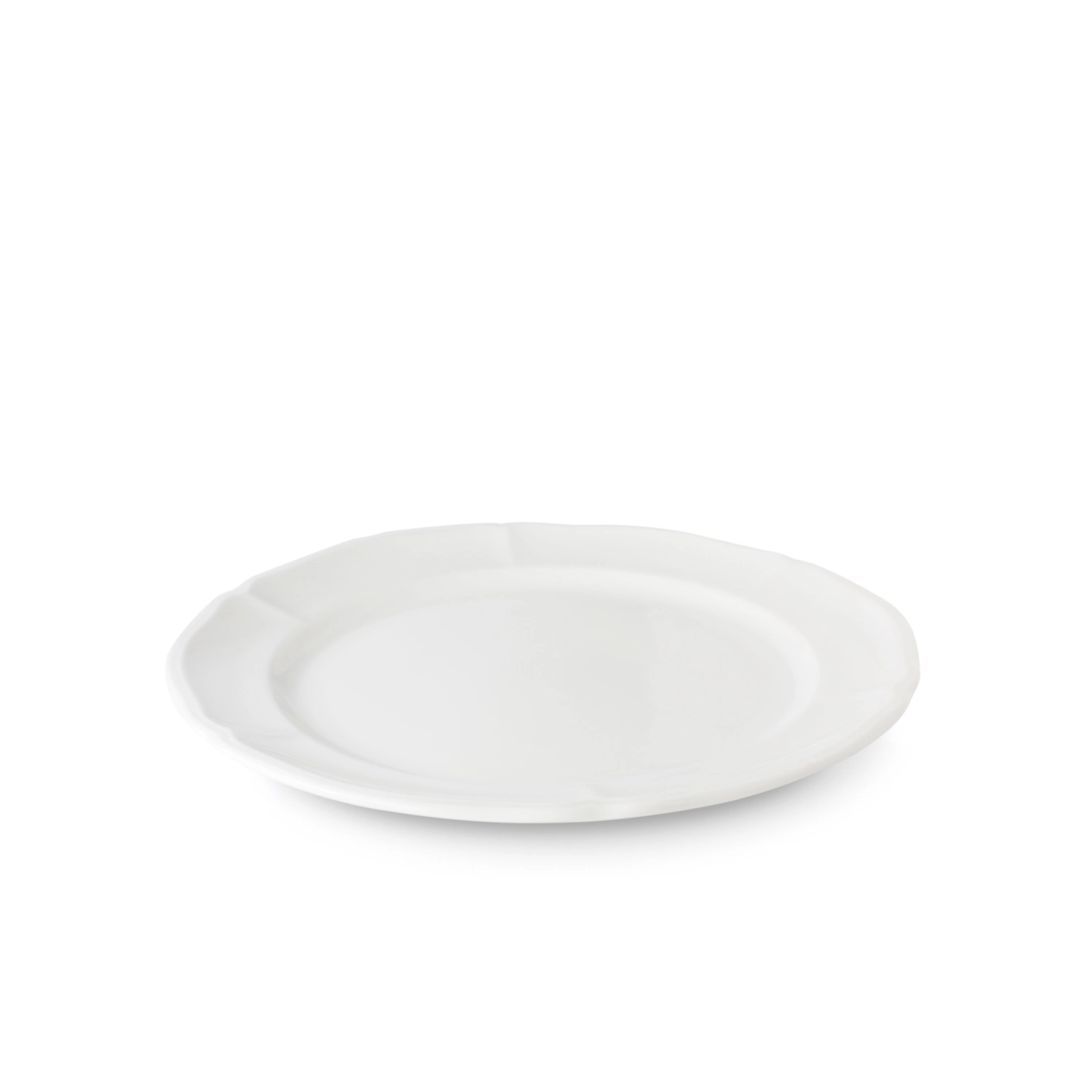 Baroque Teller flach, 25cm, weiss
