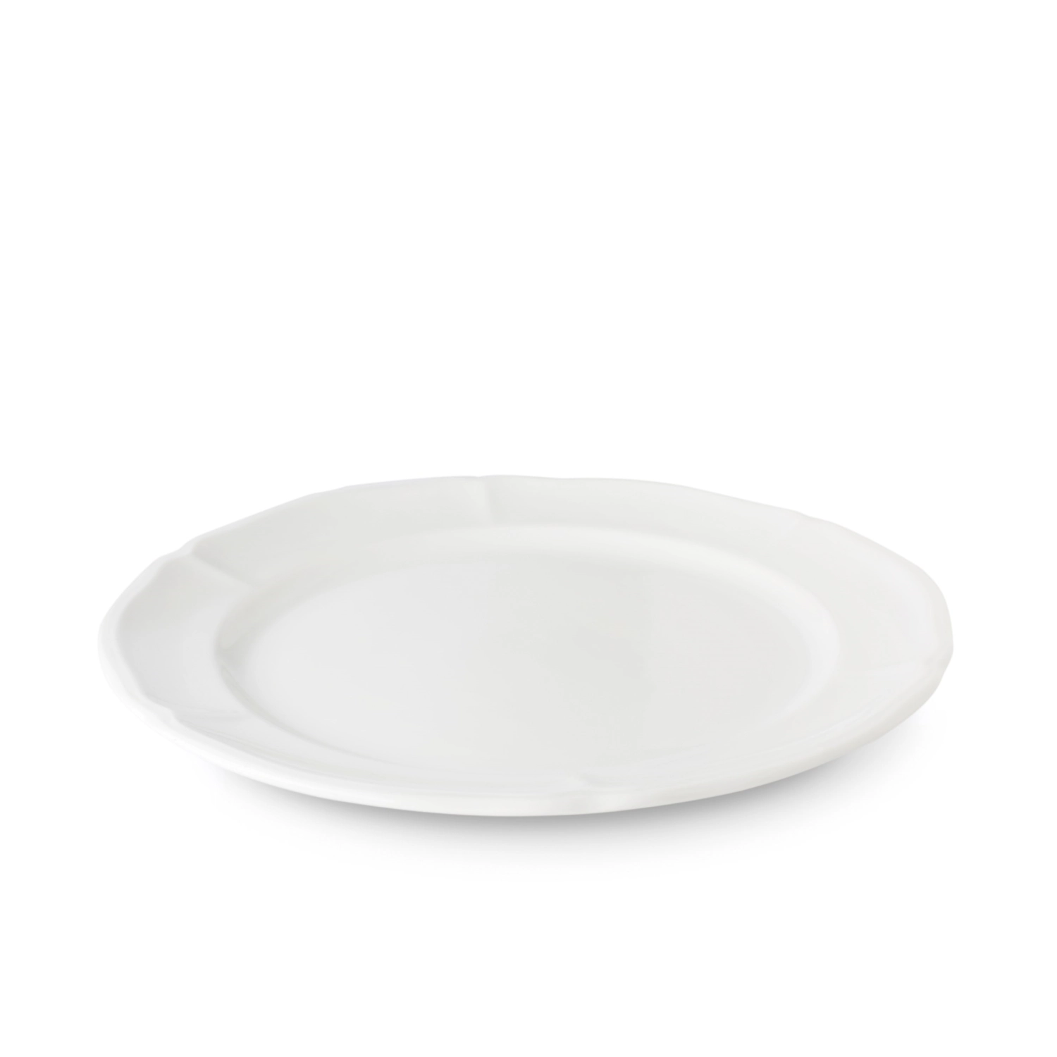Baroque Teller flach, 28cm, weiss
