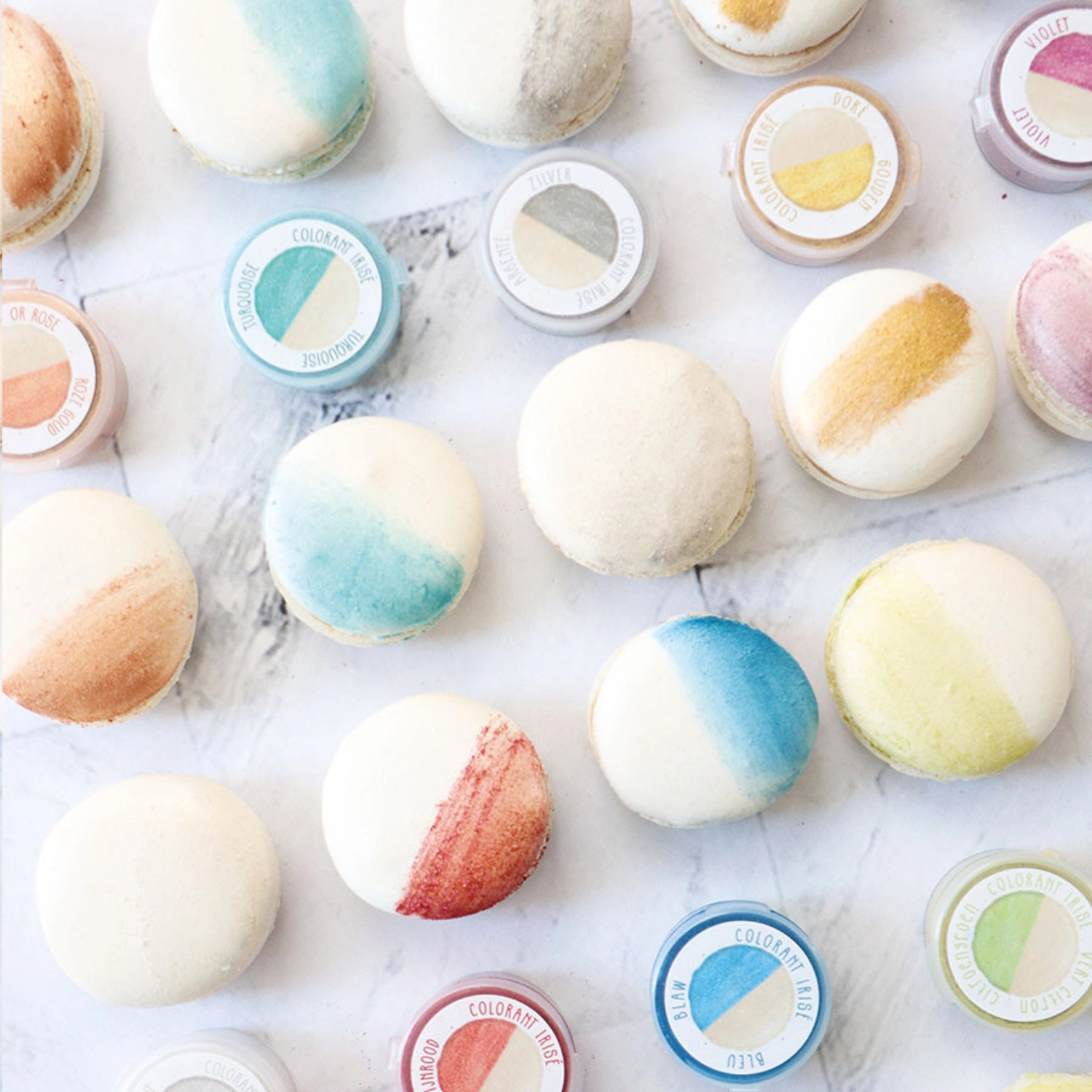 Set de 9 colorants alimentaires artificiels irisés