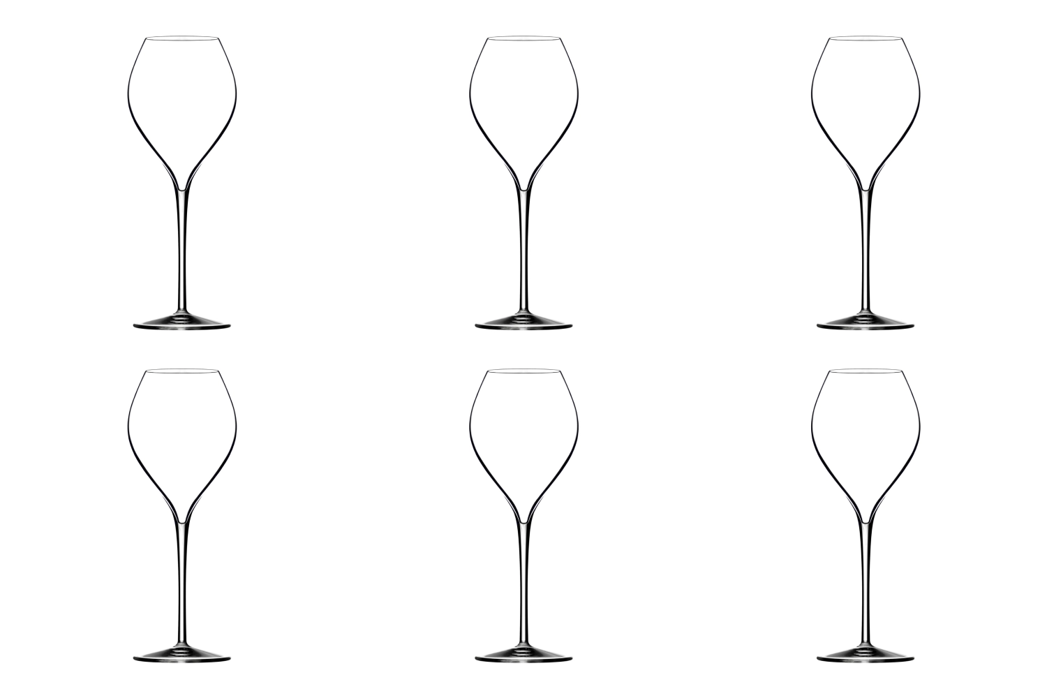 6er Set P. Jamesse Grand Champagnerglas