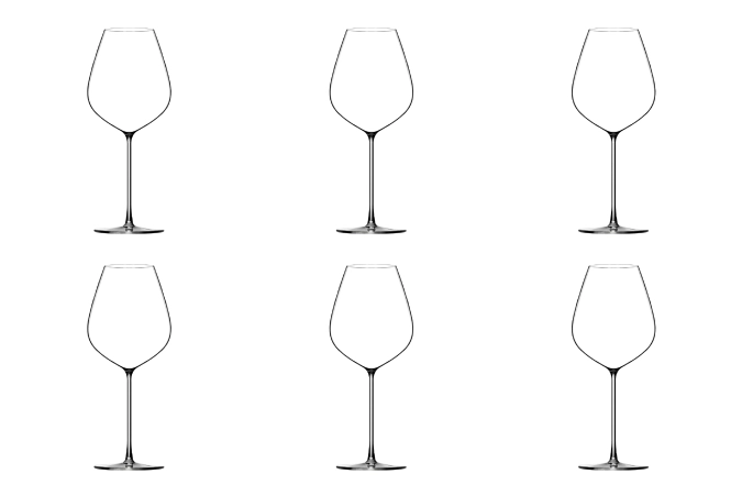 6er Set G. Basset Hommage Rosé- und Weissweinglas